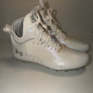 Under Armour Spotlight Lux 2.0 football cleats sz.12 men’s white/silver